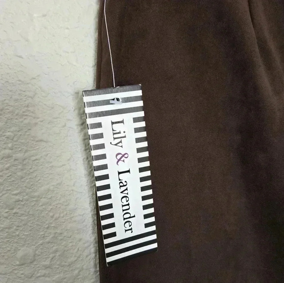 Lily&Lavender Brown Midi Skirt, Size 8 - Picture 5 of 9